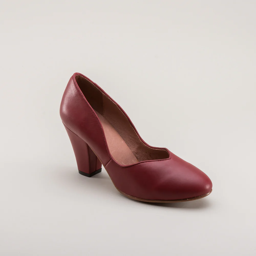 Marilyn Vintage Pumps Wide (Oxblood) - Image 5