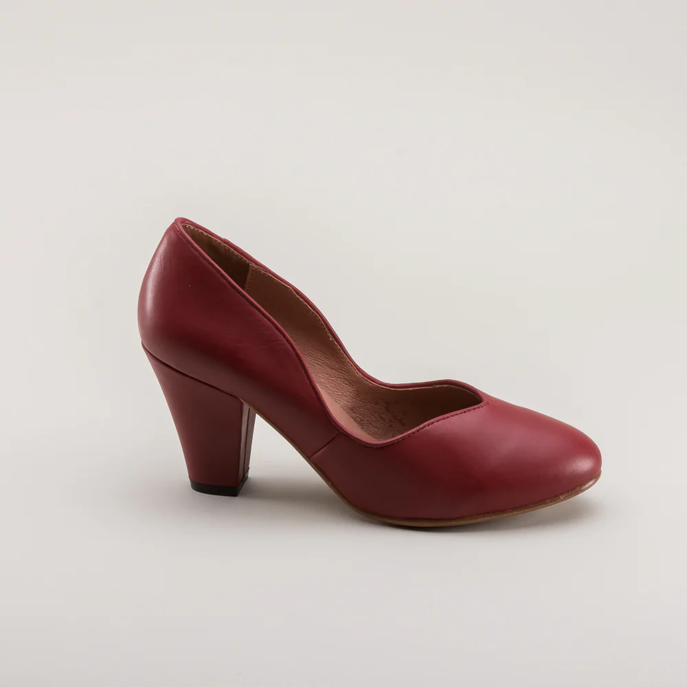 Marilyn Vintage Pumps Wide (Oxblood) - Image 6