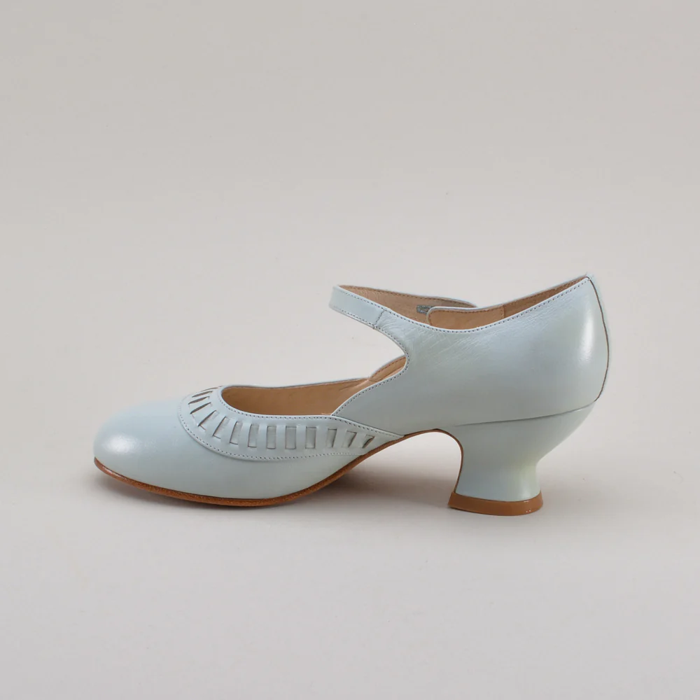 Marjorie 1920s Shoes (Blue Mist) - Image 10