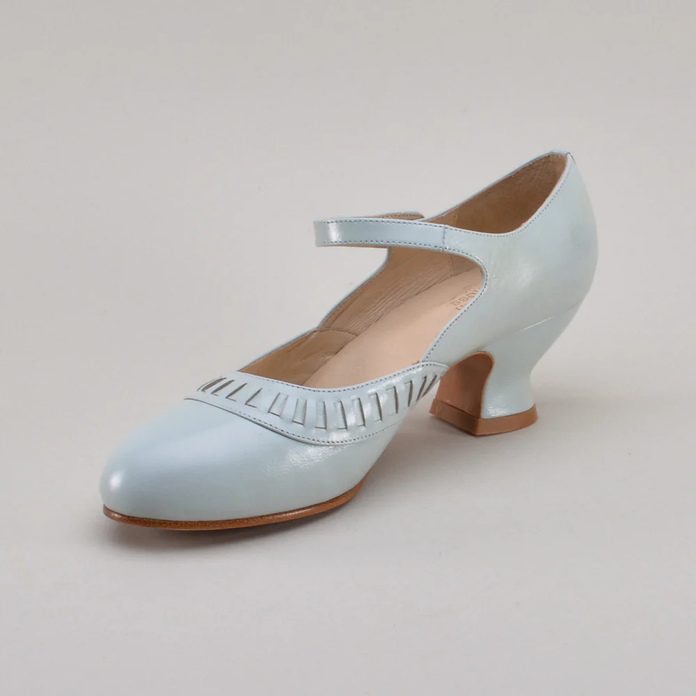 Marjorie 1920s Shoes (Blue Mist) - Image 11