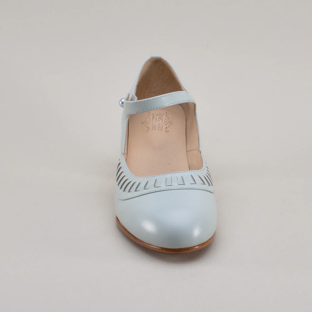Marjorie 1920s Shoes (Blue Mist) - Image 12