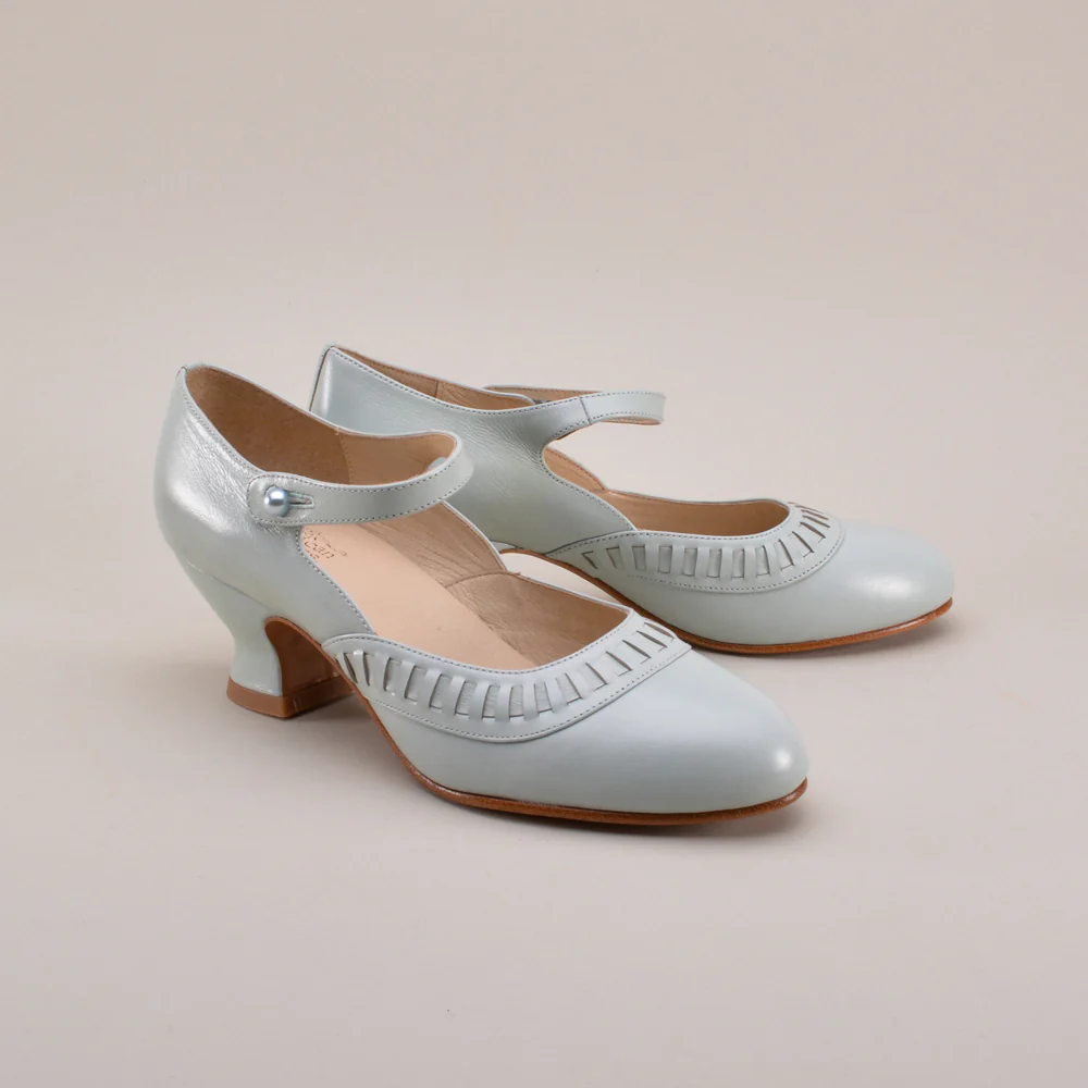 Marjorie 1920s Shoes (Blue Mist) - Image 4