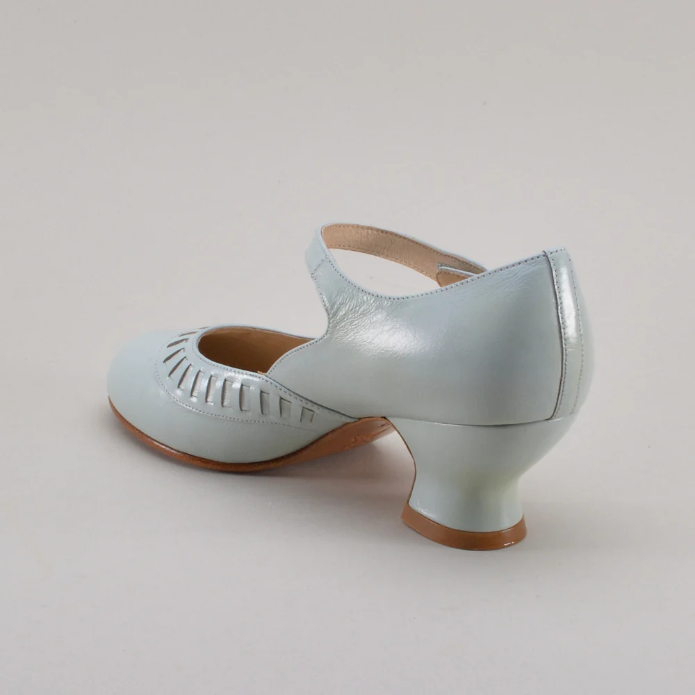 Marjorie 1920s Shoes (Blue Mist) - Image 9
