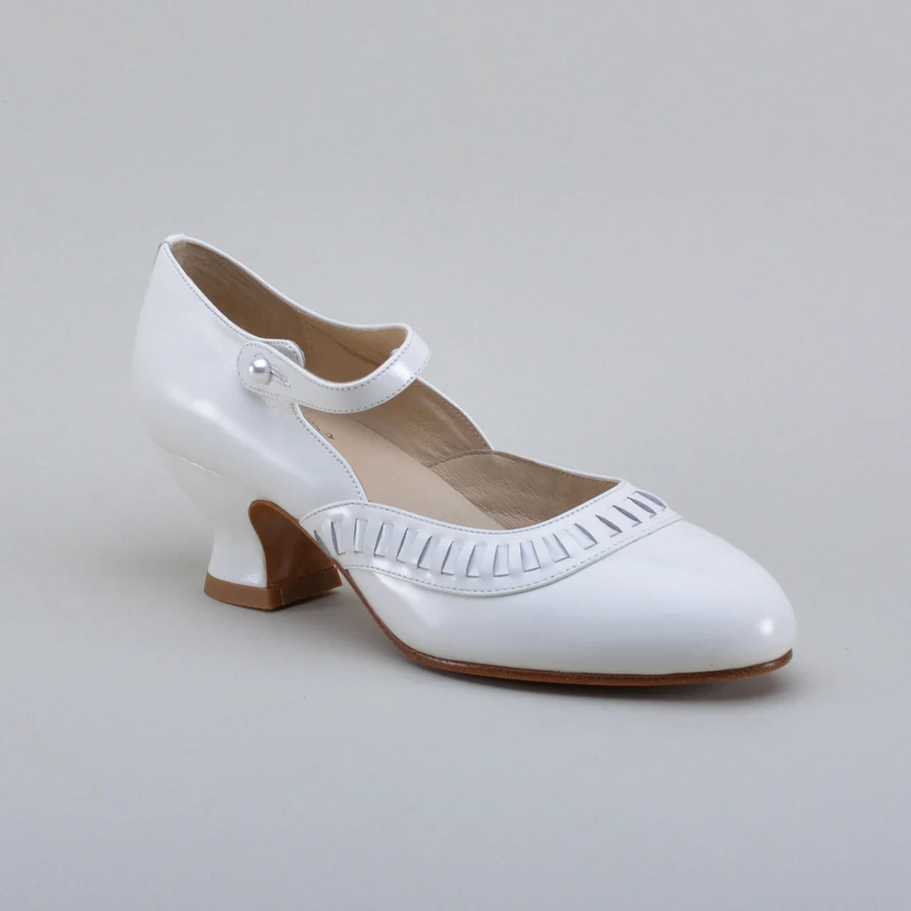 Marjorie 1920s Shoes (Soft White) - Image 5