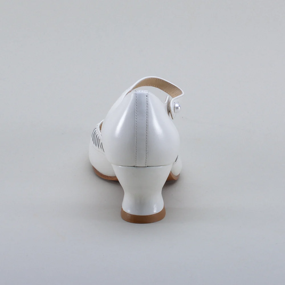 Marjorie 1920s Shoes (Soft White) - Image 8
