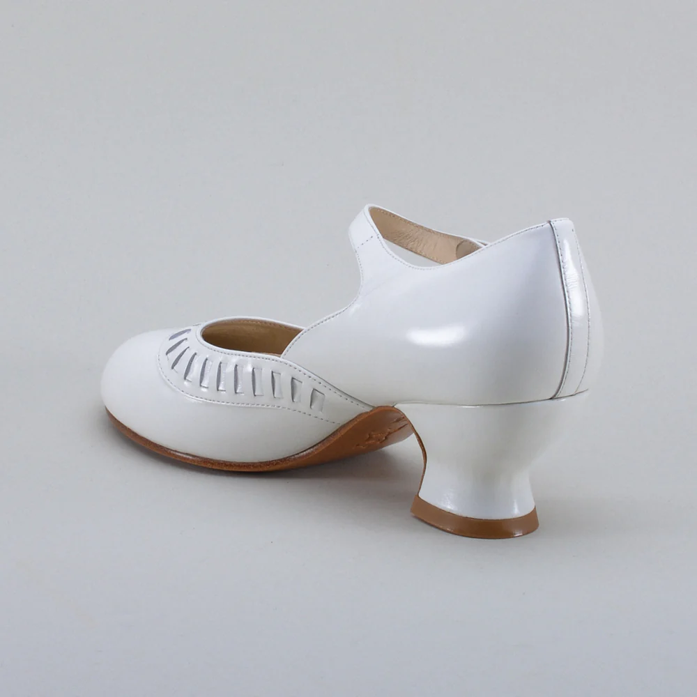 Marjorie 1920s Shoes (Soft White) - Image 9