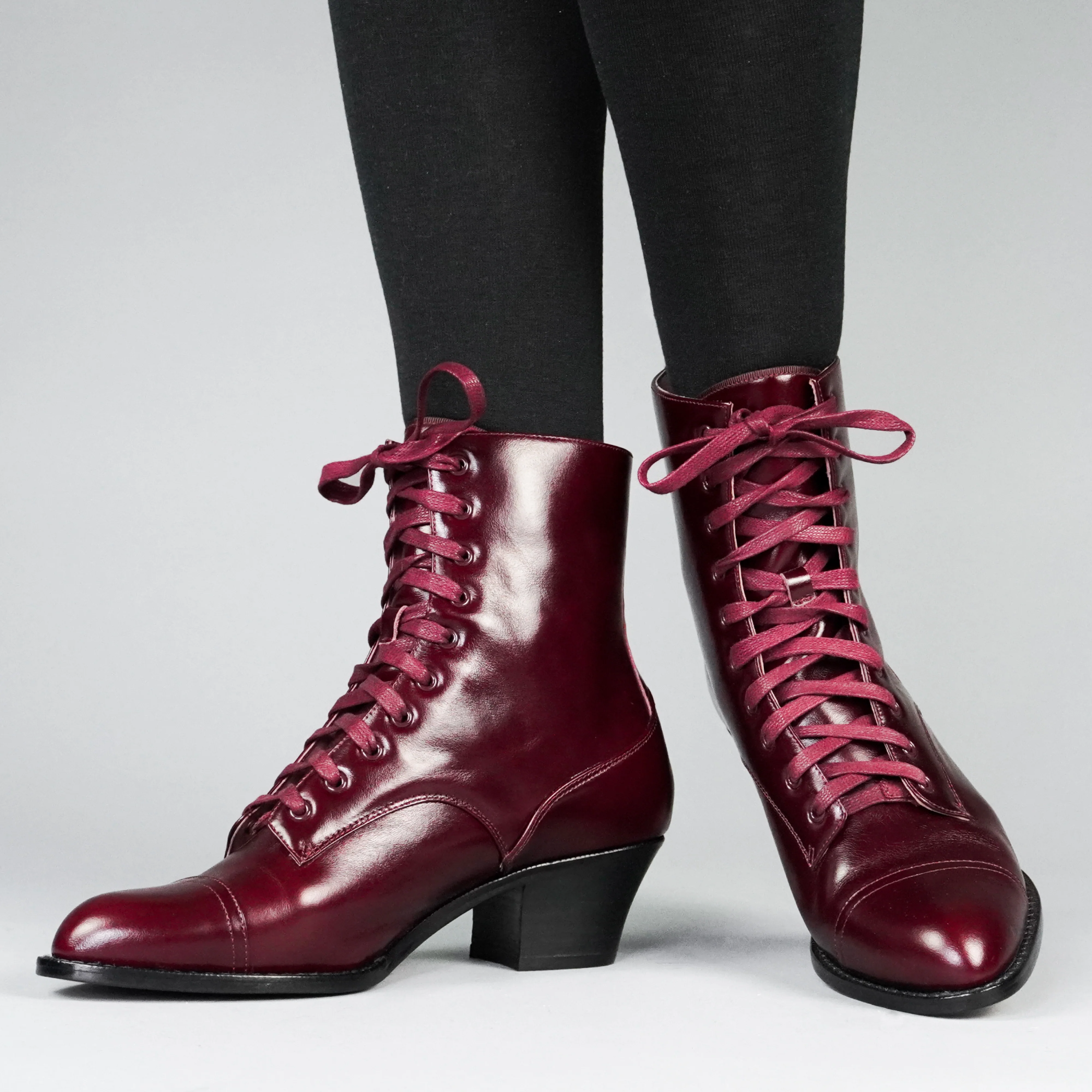 Paris Boots Wide (Burgundy) - Image 2