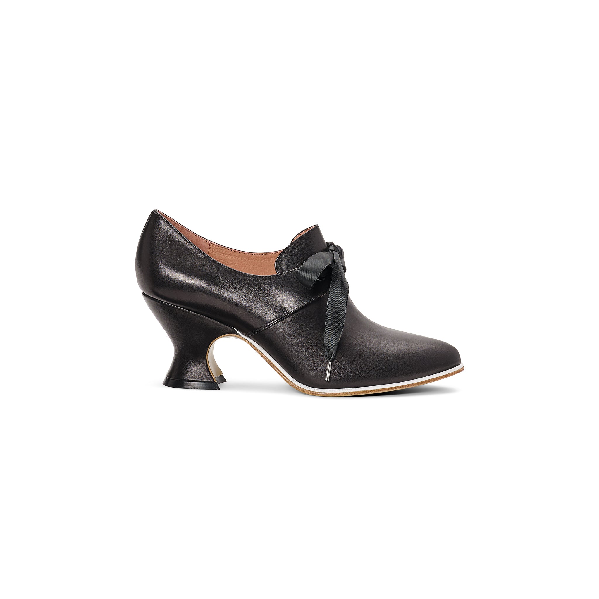 Pompadour 18th Century Leather Shoes (Black) - Image 3