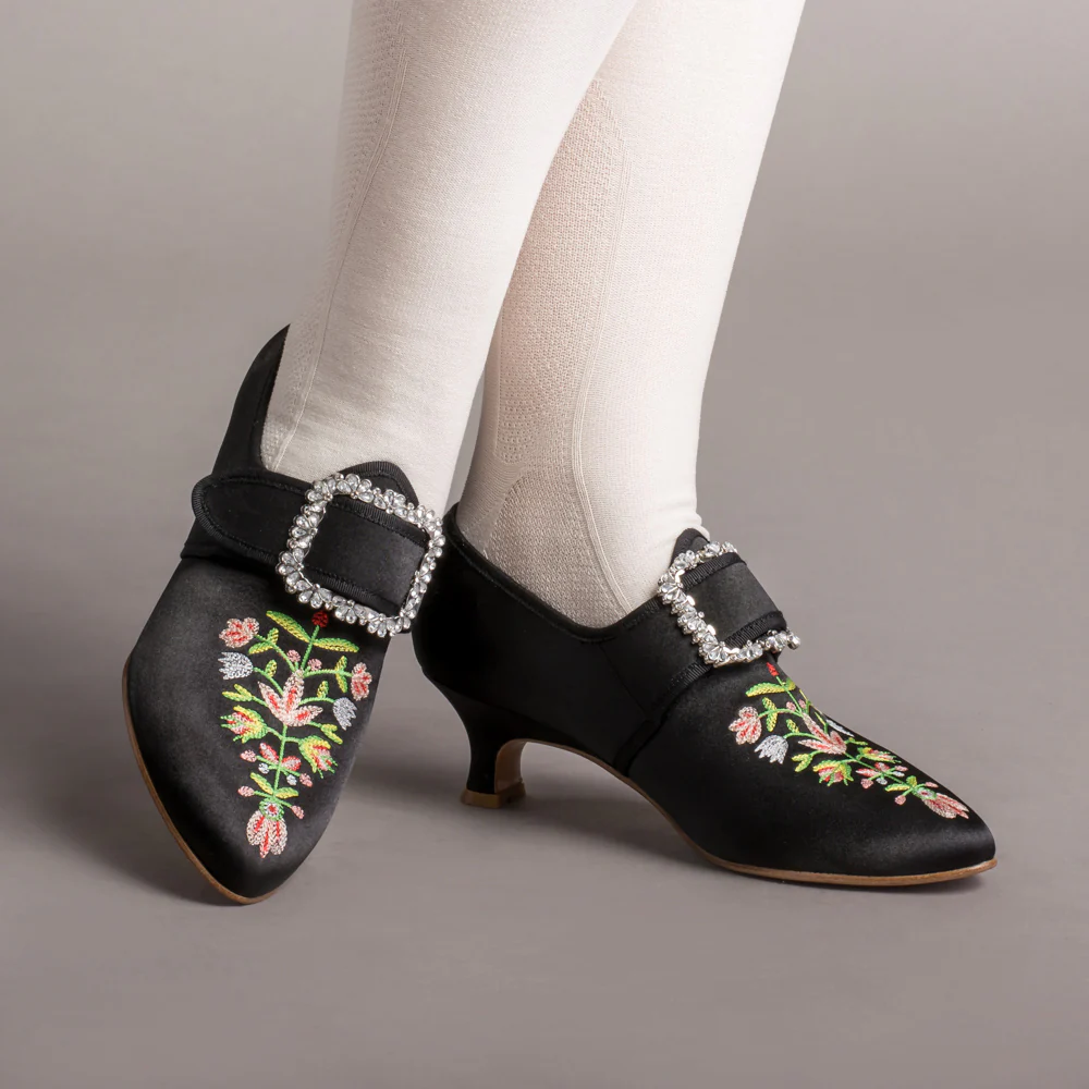 Primrose 18th Century Shoes (Black)