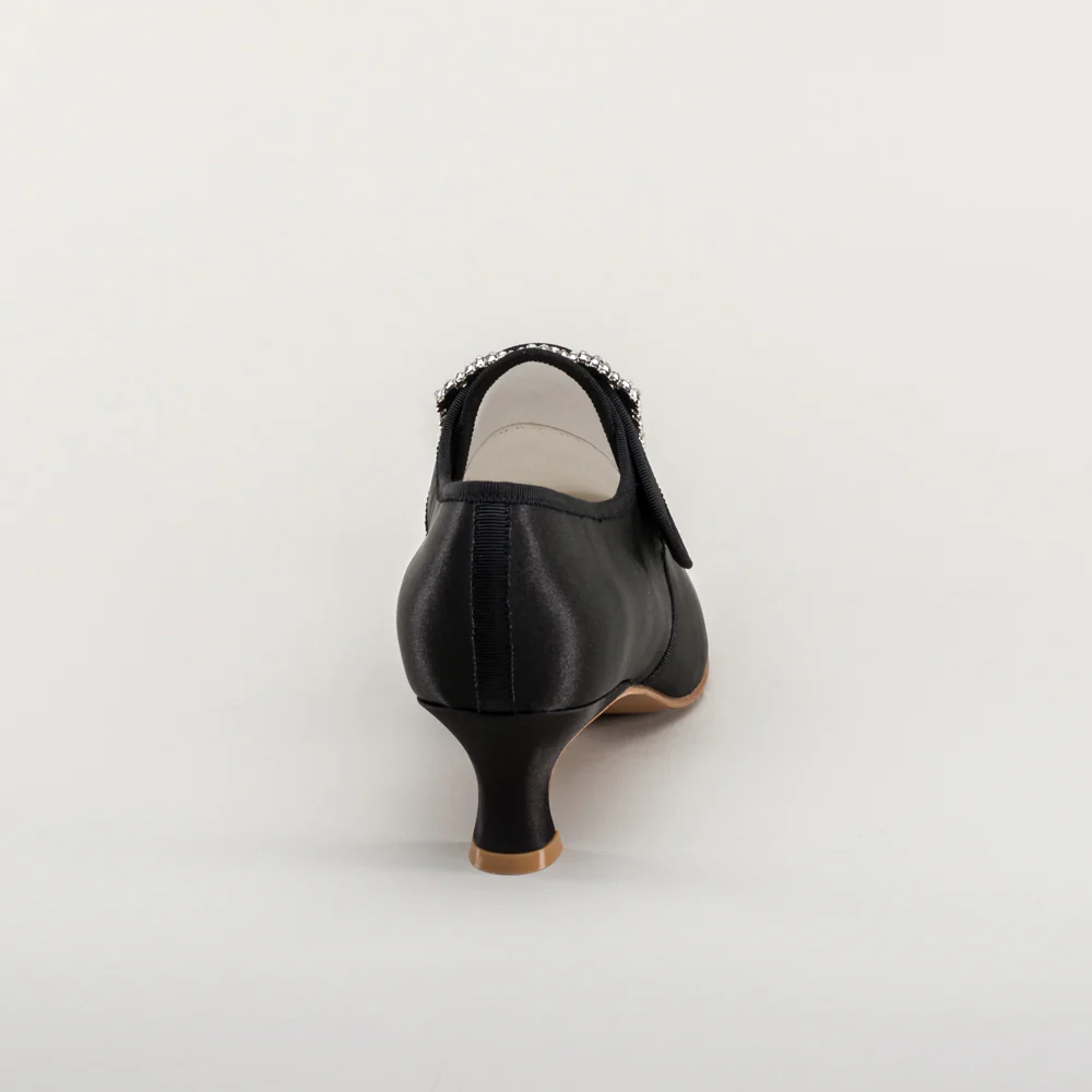 Primrose 18th Century Shoes (Black) - Image 8