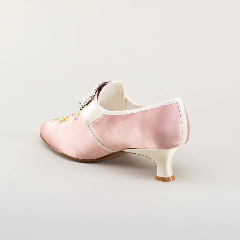 Primrose 18th Century Shoes (Pink/Ivory) - Image 9