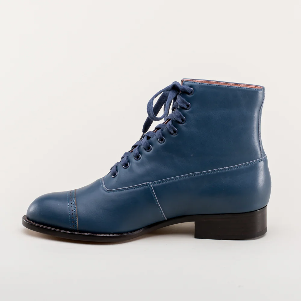 Rainey Vintage Lace-Up Boots (Blue) - Image 10
