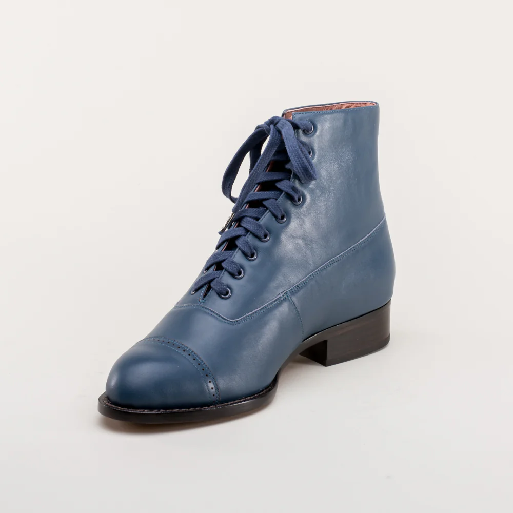 Rainey Vintage Lace-Up Boots (Blue) - Image 11