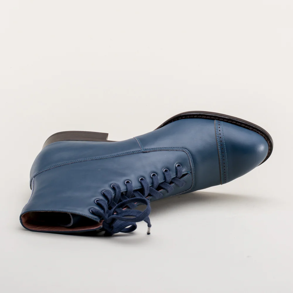 Rainey Vintage Lace-Up Boots (Blue) - Image 13
