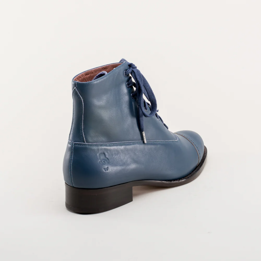 Rainey Vintage Lace-Up Boots (Blue) - Image 7
