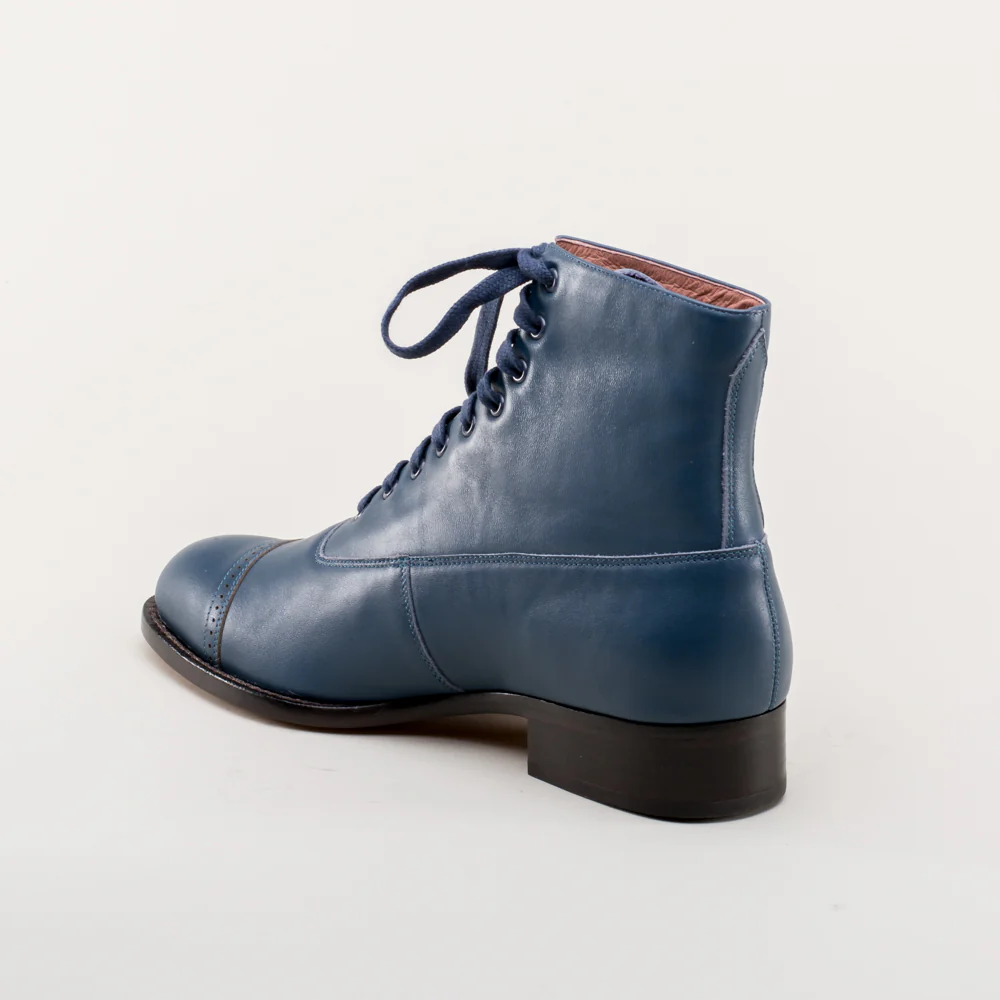 Rainey Vintage Lace-Up Boots (Blue) - Image 9