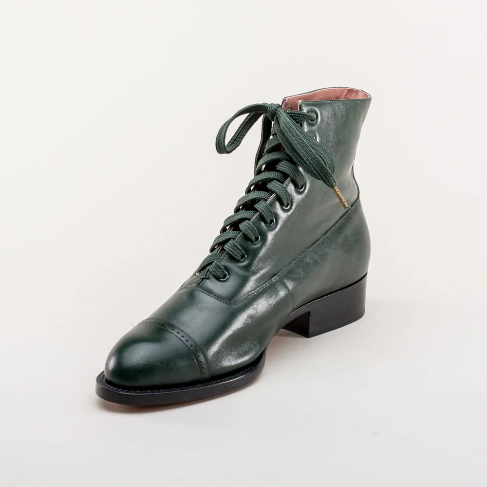 Rainey Vintage Lace-Up Boots (Green) - Image 11