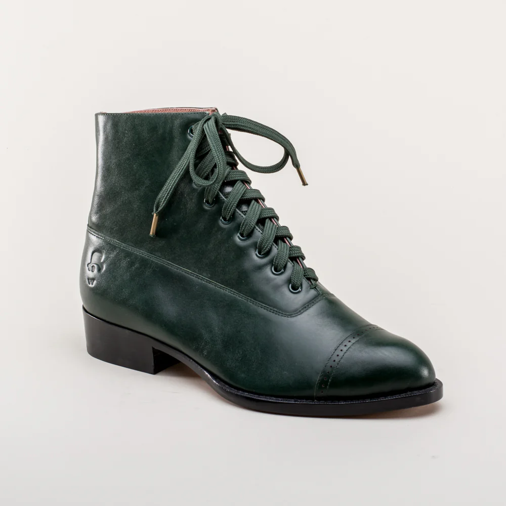 Rainey Vintage Lace-Up Boots (Green) - Image 5