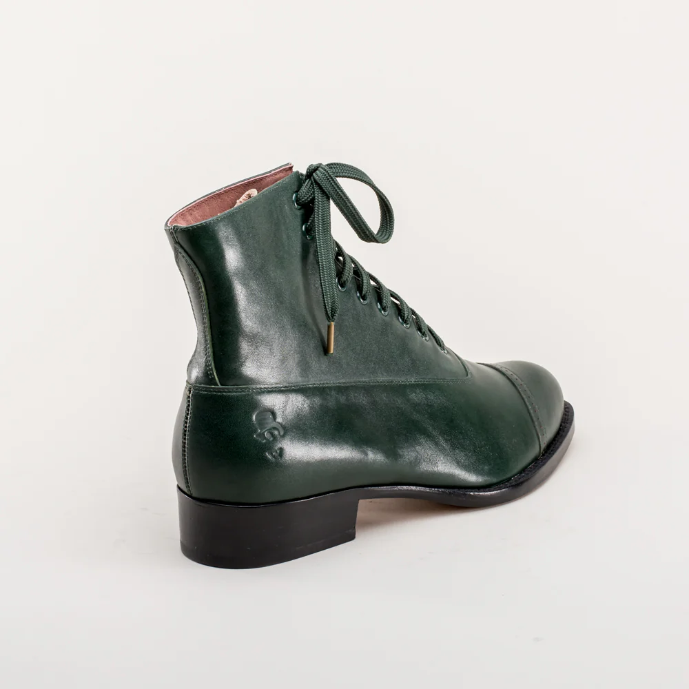 Rainey Vintage Lace-Up Boots (Green) - Image 7