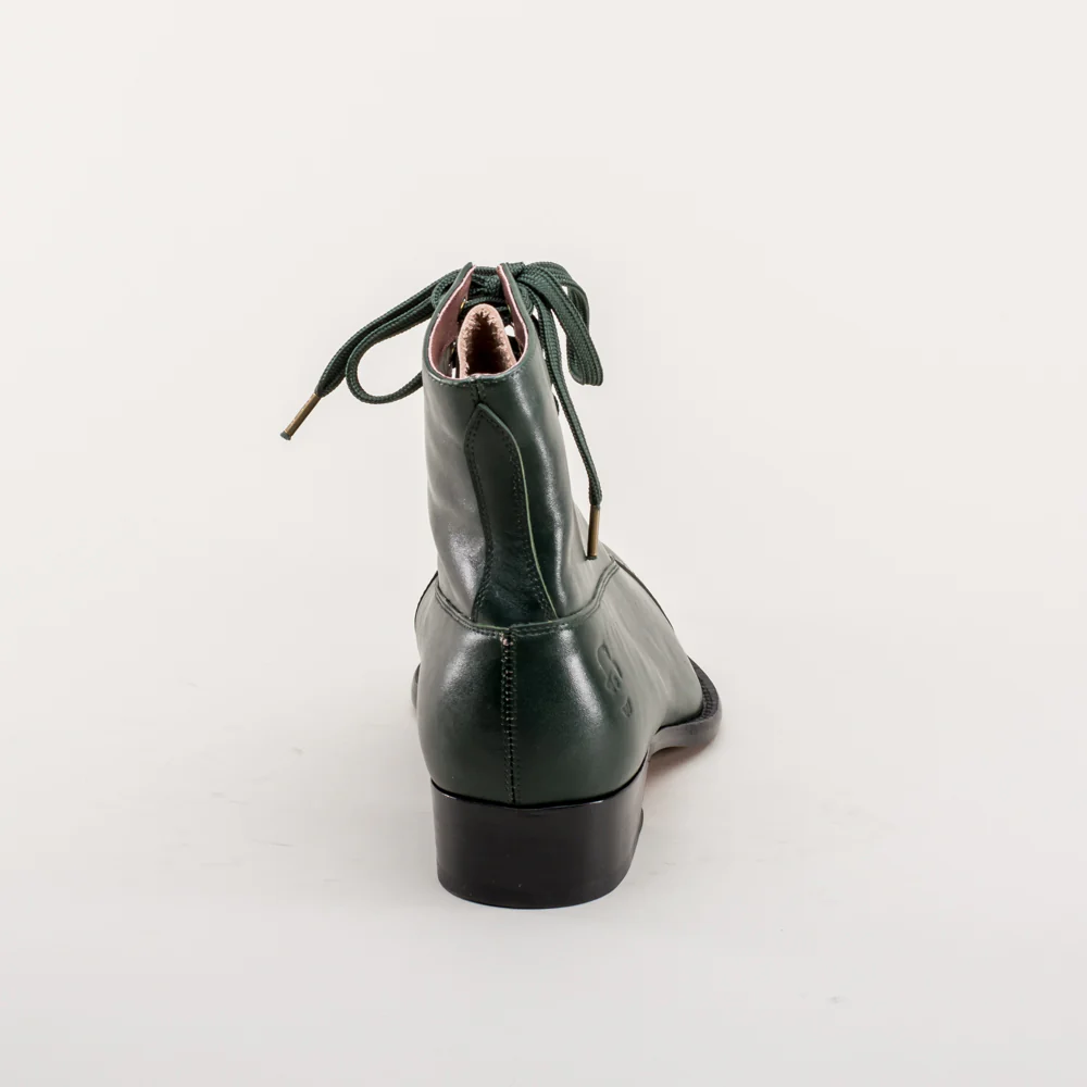 Rainey Vintage Lace-Up Boots (Green) - Image 8