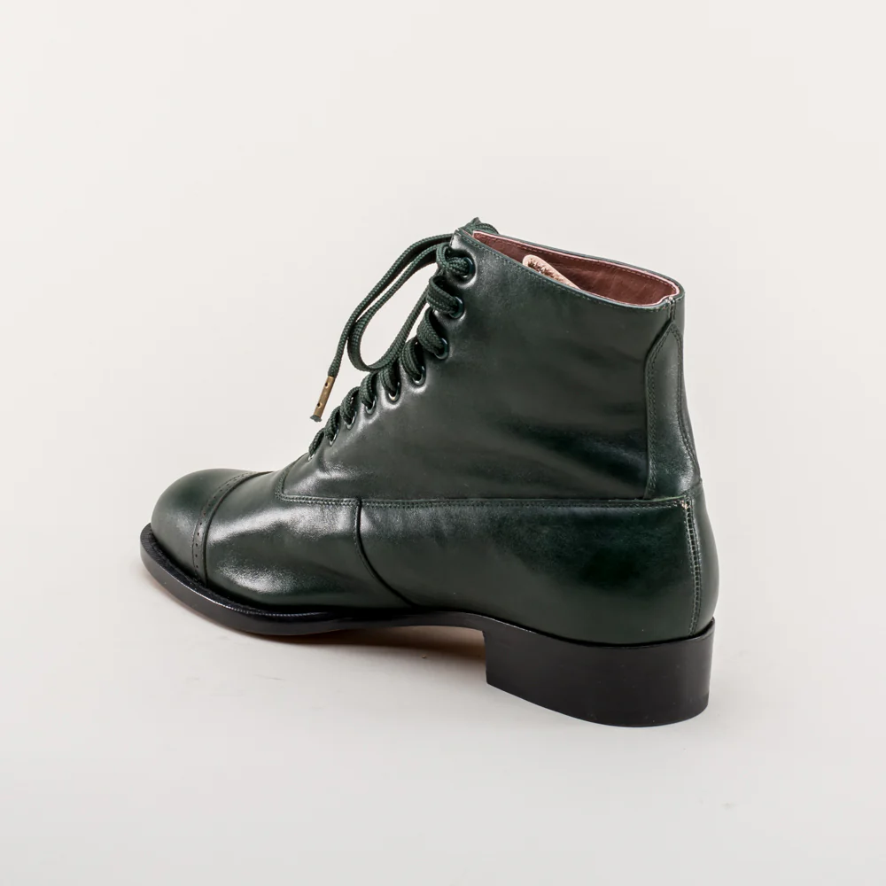 Rainey Vintage Lace-Up Boots (Green) - Image 9