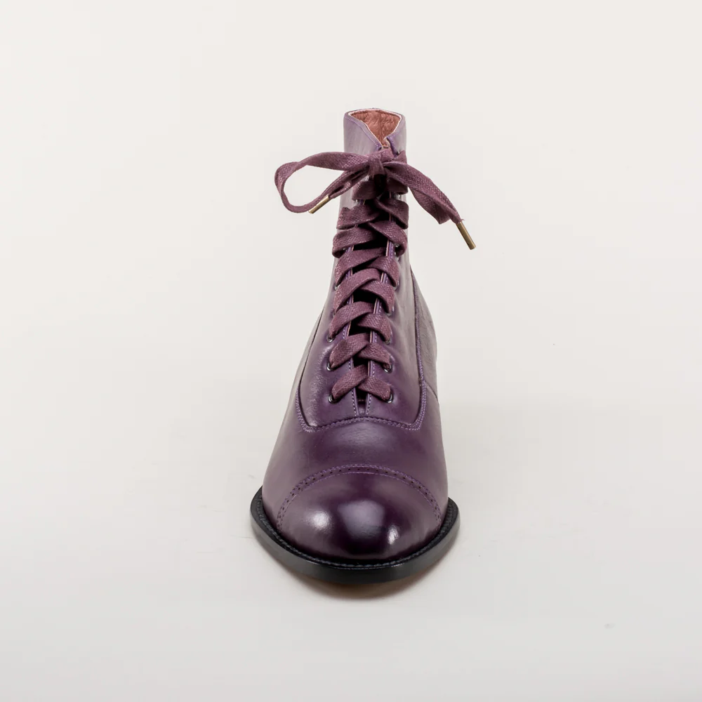 Rainey Vintage Lace-Up Boots (Purple) - Image 12