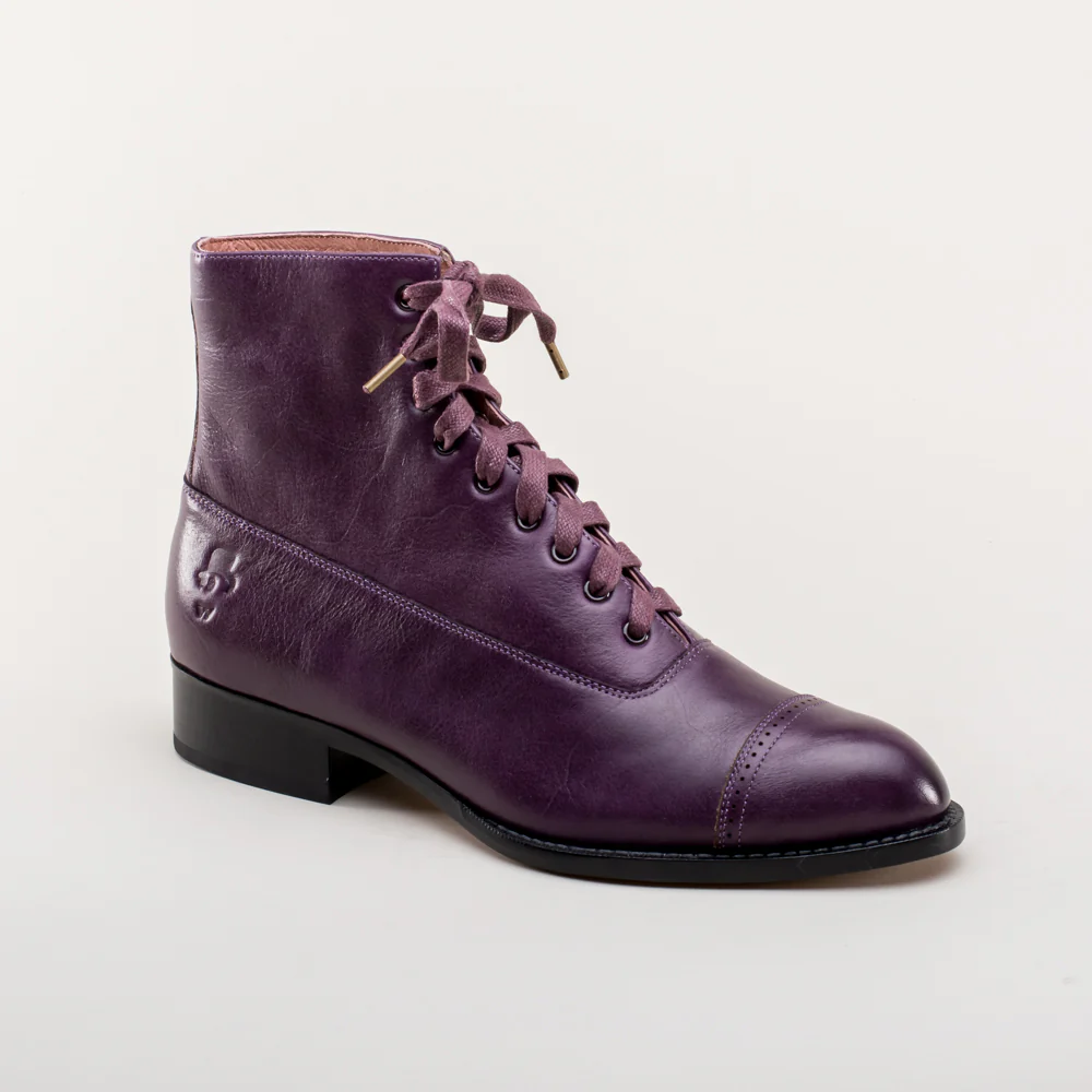 Rainey Vintage Lace-Up Boots (Purple) - Image 5