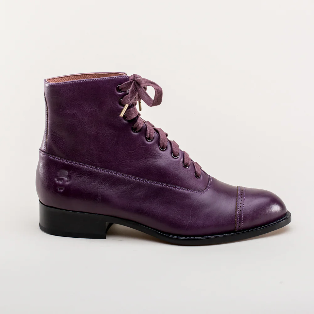 Rainey Vintage Lace-Up Boots (Purple) - Image 6