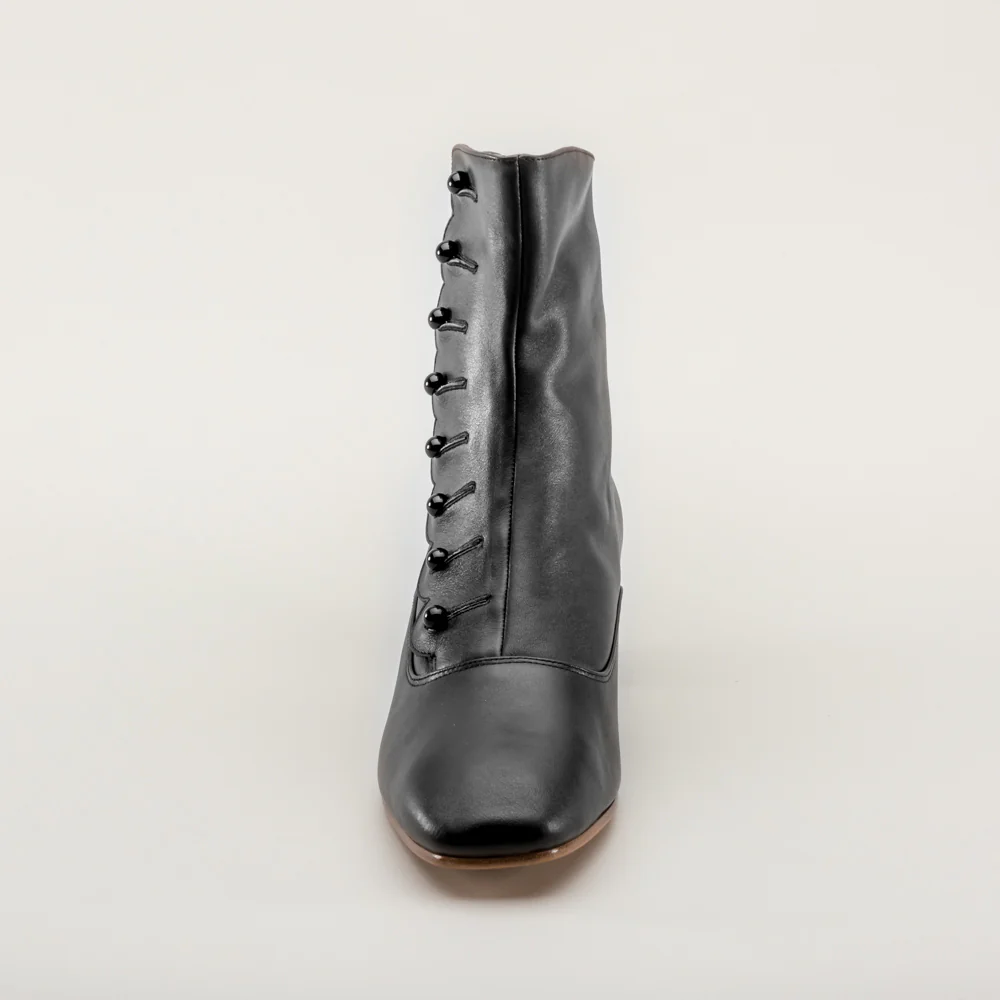 Renoir Victorian Button Boots (Black) - Image 12