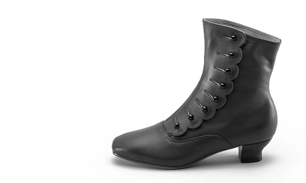 Renoir Victorian Button Boots (Black) - Image 13