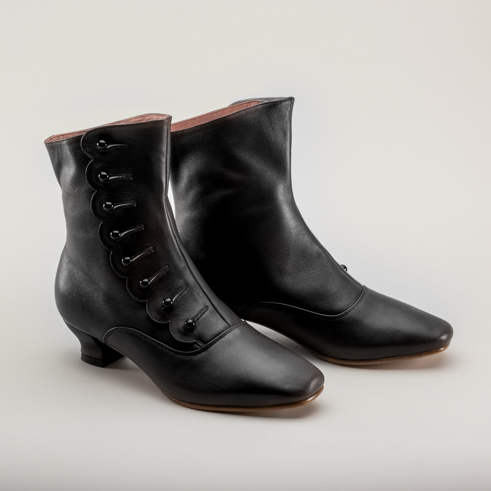 Renoir Victorian Button Boots (Black) - Image 4