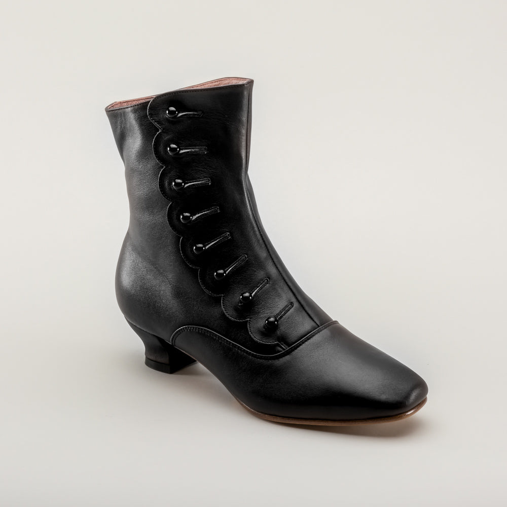 Renoir Victorian Button Boots (Black) - Image 5