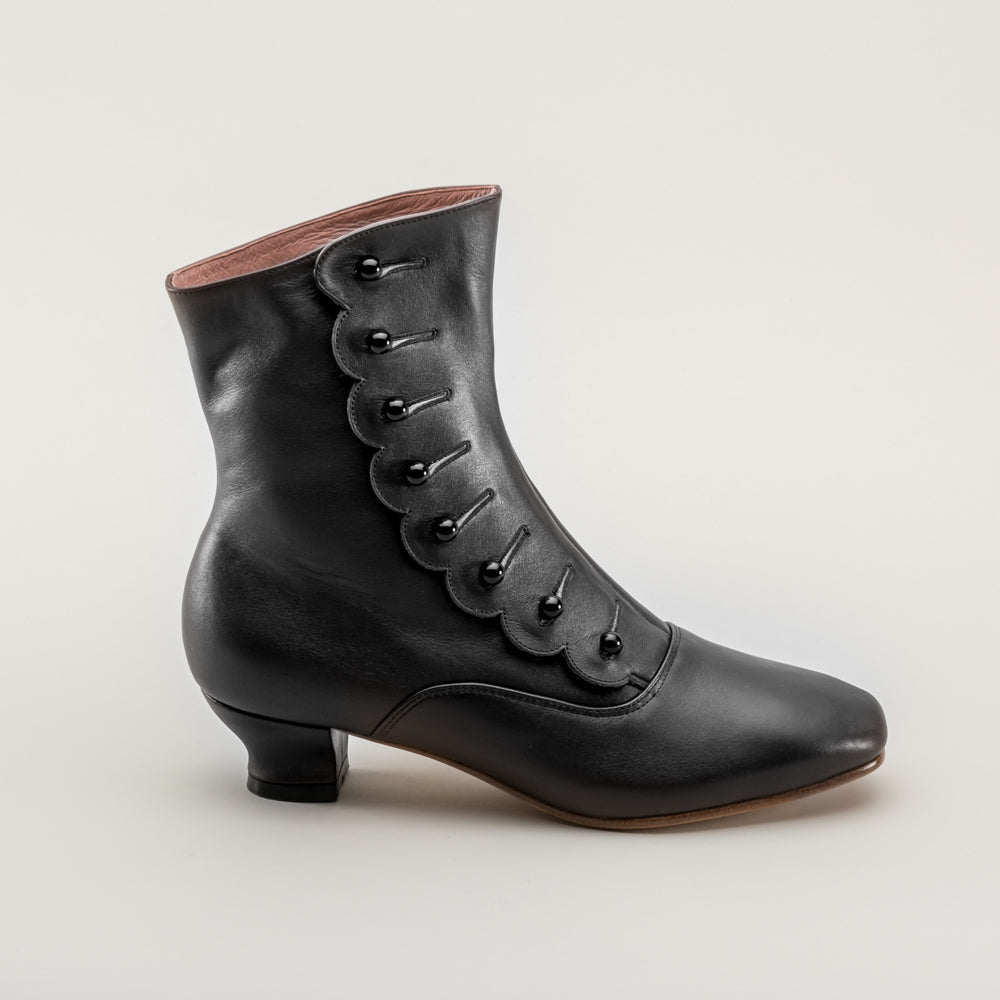 Renoir Victorian Button Boots (Black) - Image 6