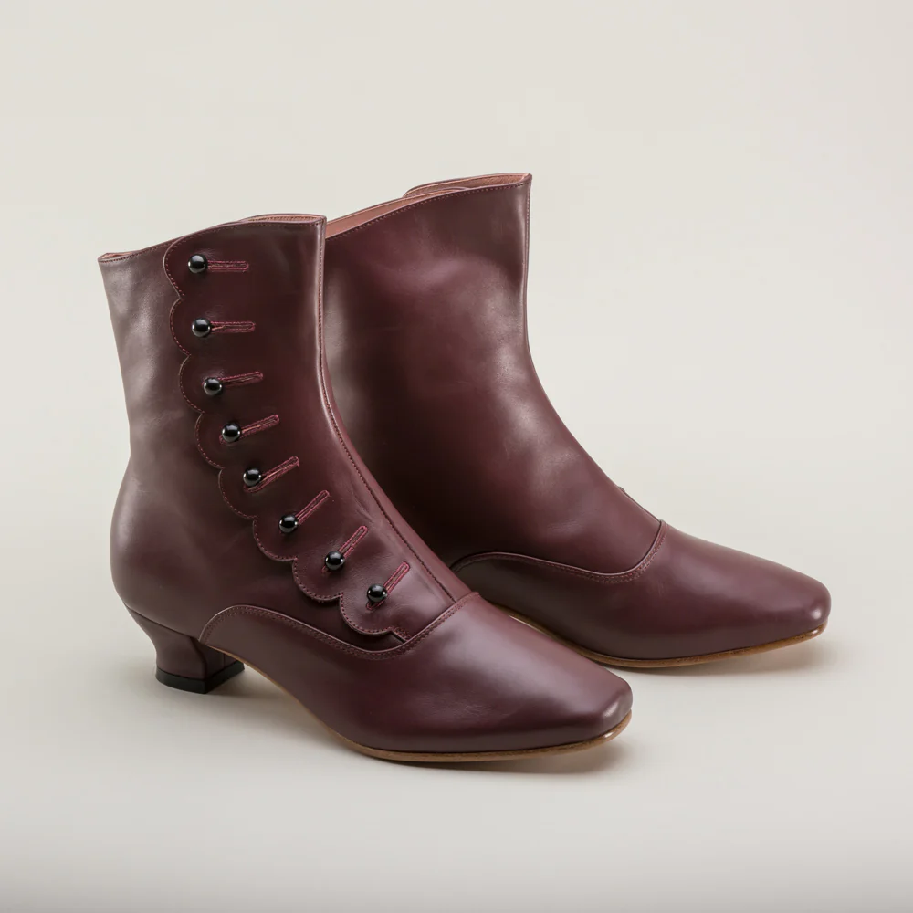Renoir Victorian Button Boots (Merlot) - Image 4