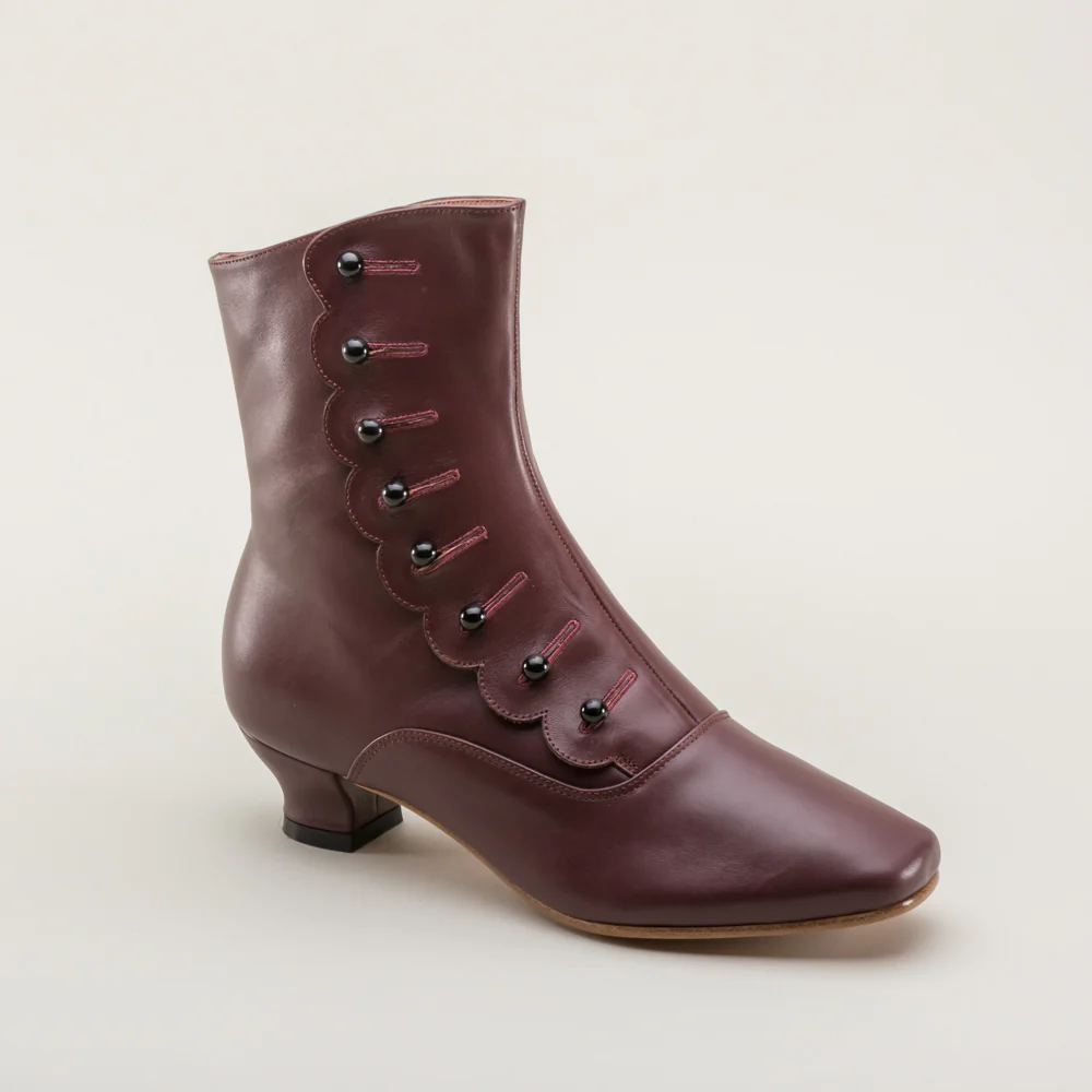 Renoir Victorian Button Boots (Merlot) - Image 5