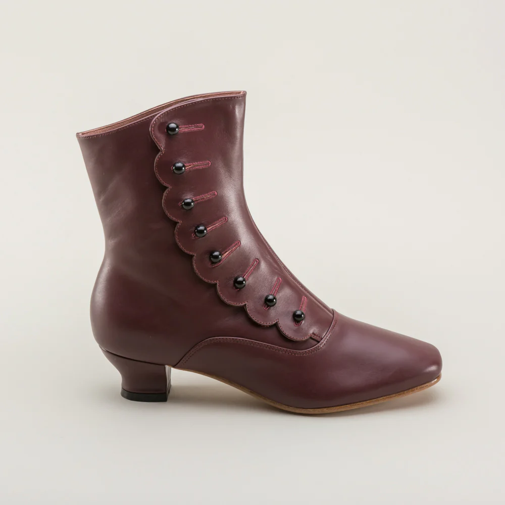 Renoir Victorian Button Boots (Merlot) - Image 6