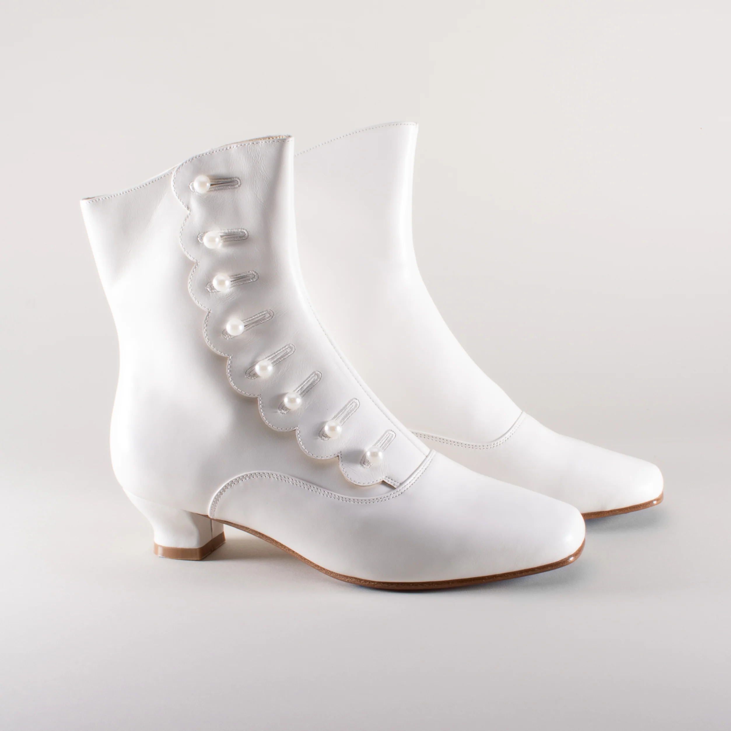 Renoir Victorian Button Boots (Soft Ivory) - Image 6