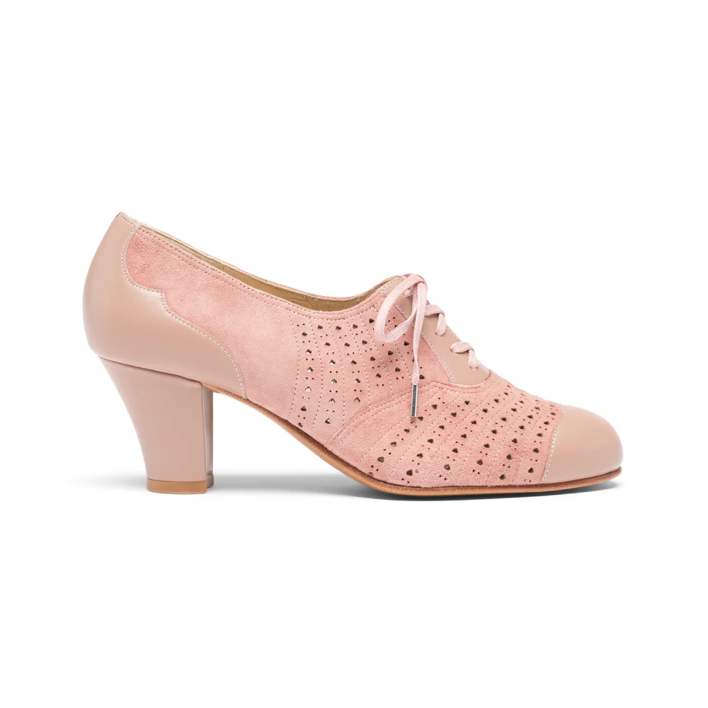 Rita Vintage Oxfords Wide (Blush Pink) - Image 3