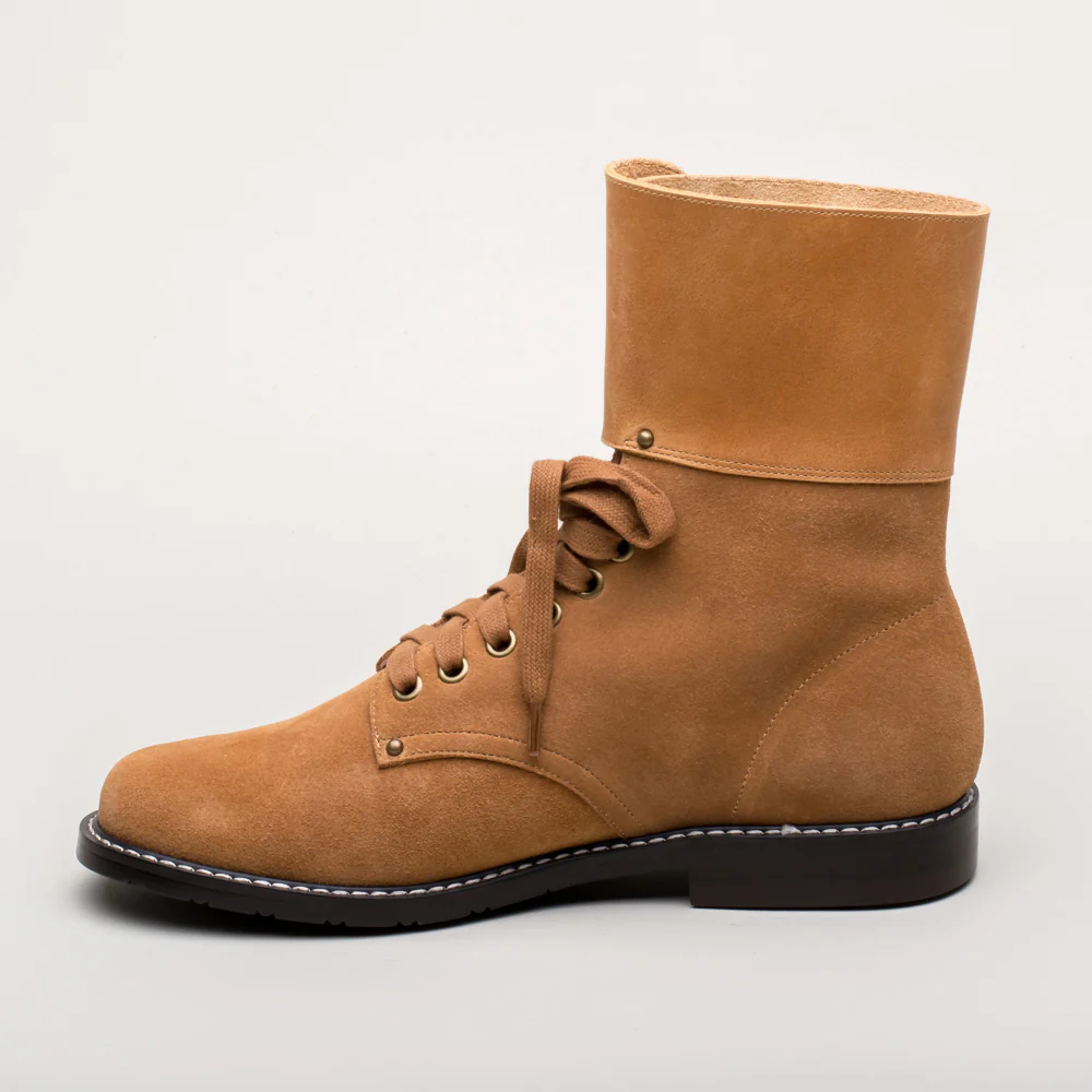 Rosie Vintage Double-Buckle Boots (Tan) - Image 10