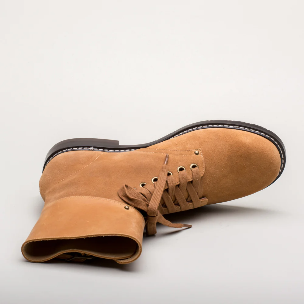 Rosie Vintage Double-Buckle Boots (Tan) - Image 14