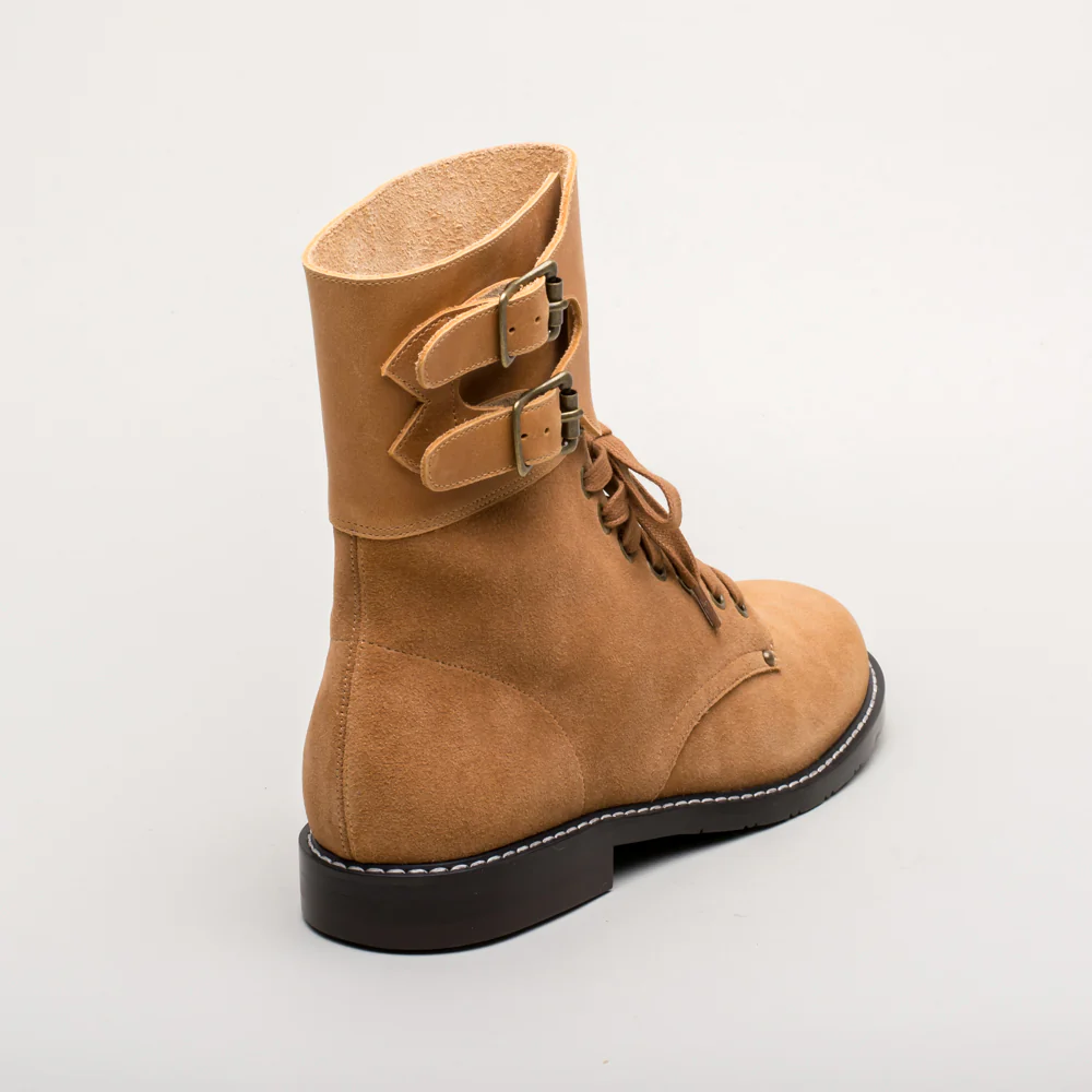 Rosie Vintage Double-Buckle Boots (Tan) - Image 7