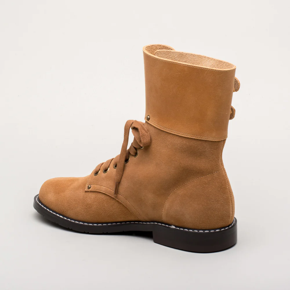 Rosie Vintage Double-Buckle Boots (Tan) - Image 9