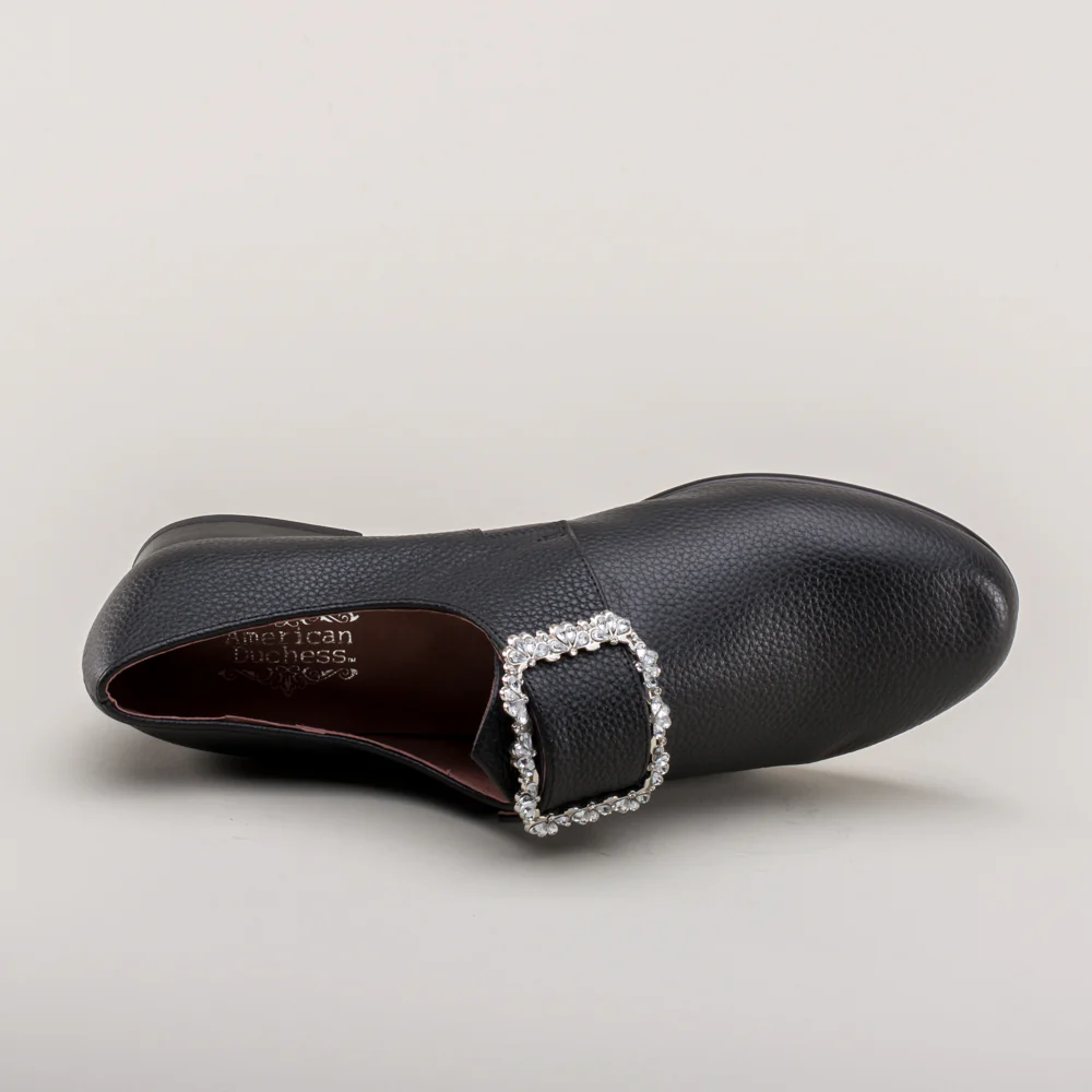 Schuyler 18th Century Shoes (Black) - Image 15