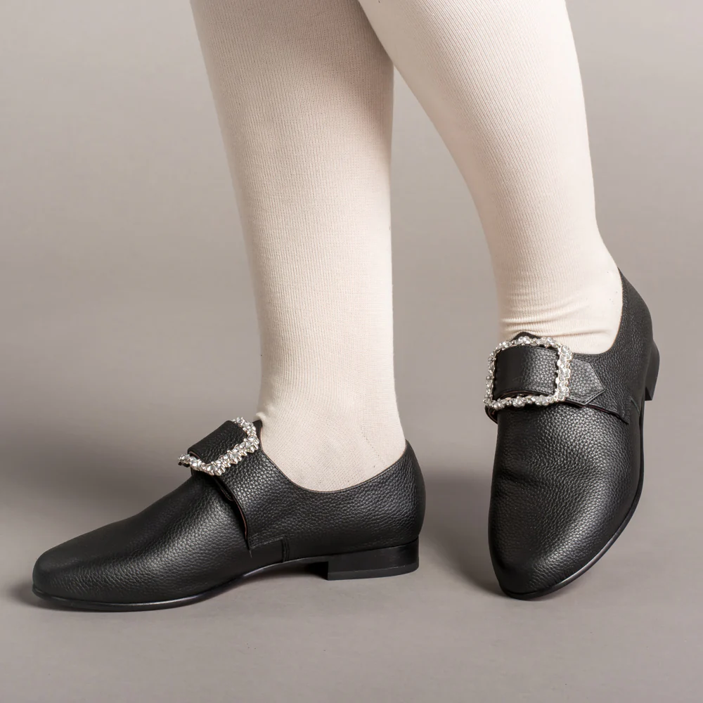 Schuyler 18th Century Shoes (Black) - Image 2
