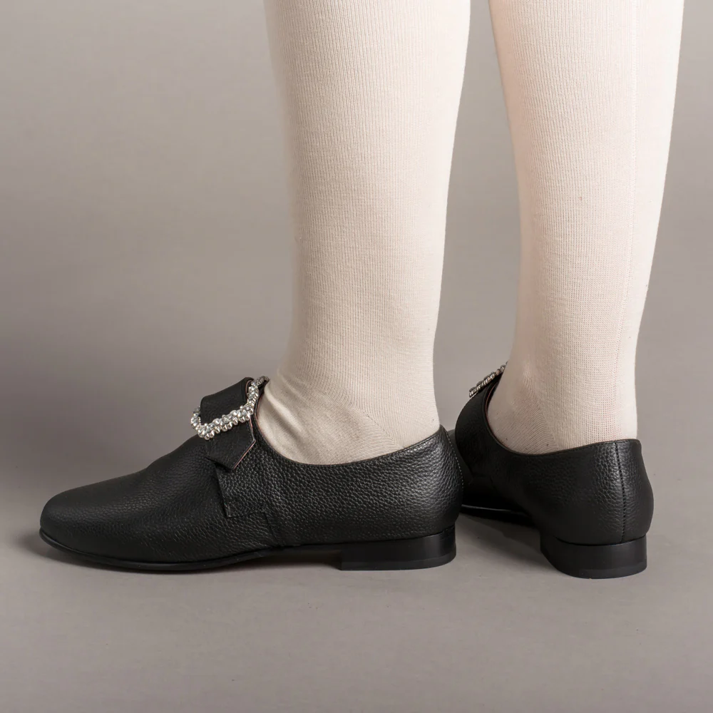Schuyler 18th Century Shoes (Black) - Image 3