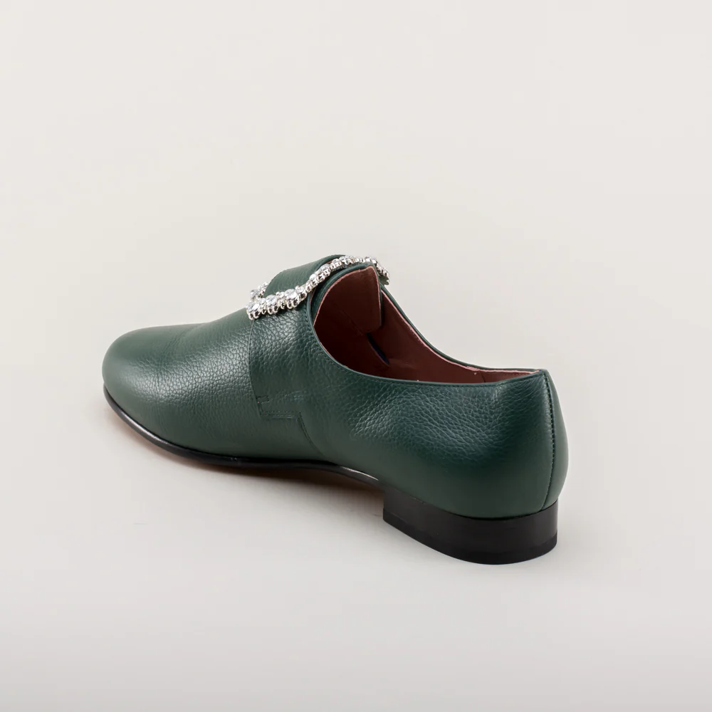 Schuyler 18th Century Shoes (Green) - Image 10