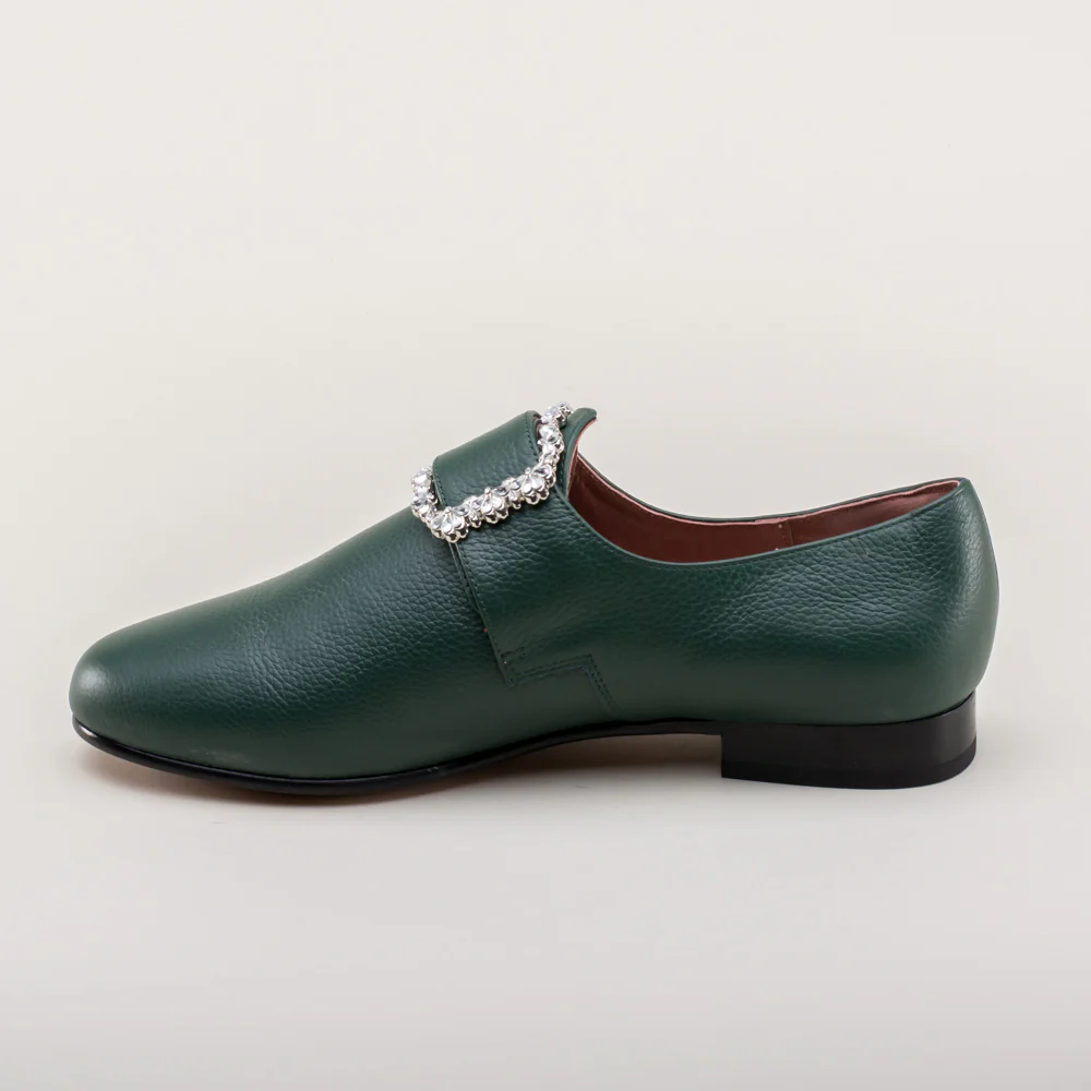 Schuyler 18th Century Shoes (Green) - Image 11