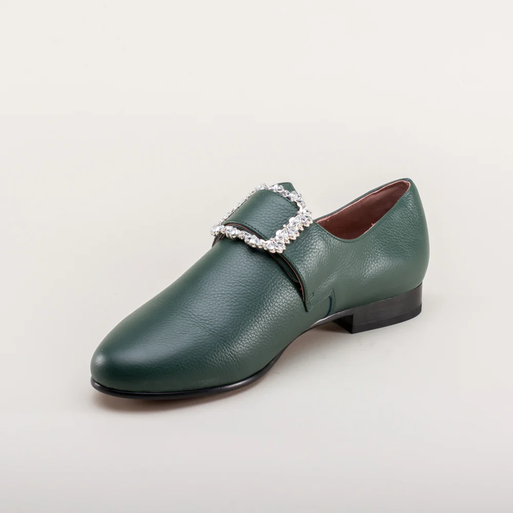 Schuyler 18th Century Shoes (Green) - Image 12
