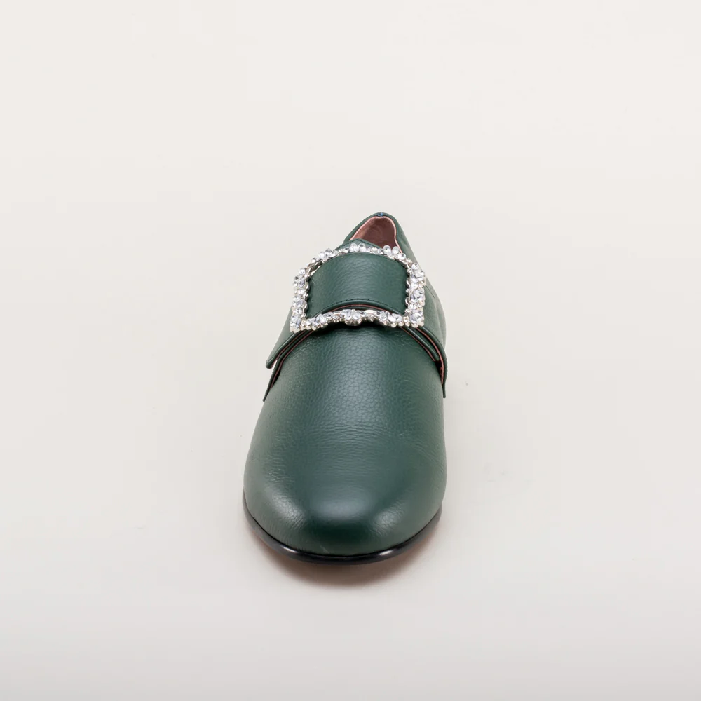 Schuyler 18th Century Shoes (Green) - Image 13