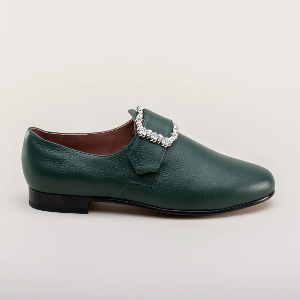 Schuyler 18th Century Shoes (Green) - Image 7